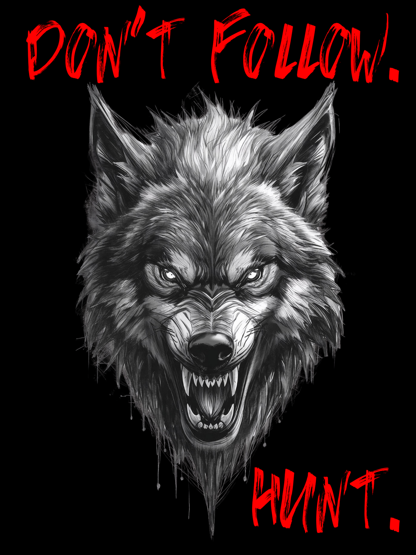 Don't Follow Hunt in Black & White Pump Cover